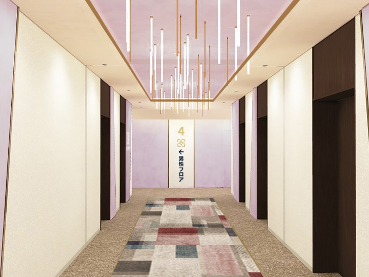 男性エレベーターホール