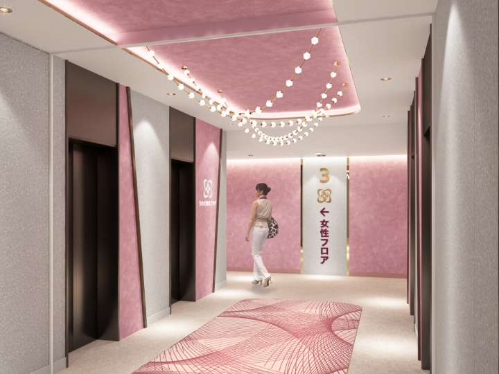 女性エレベーターホール